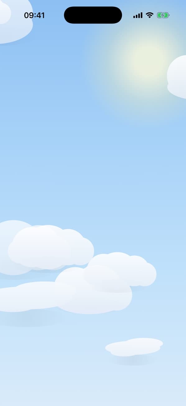 Clouds: Fluffy drifting clouds