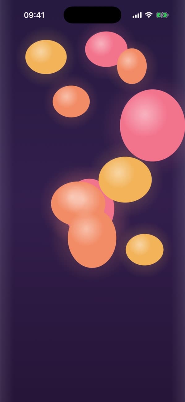 Lava Lamp: Slow glowing blobs