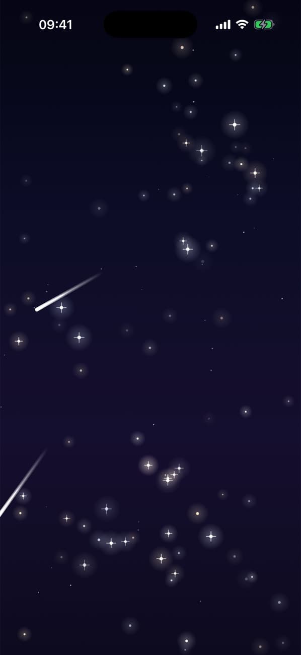 Starfield: Twinkling night sky